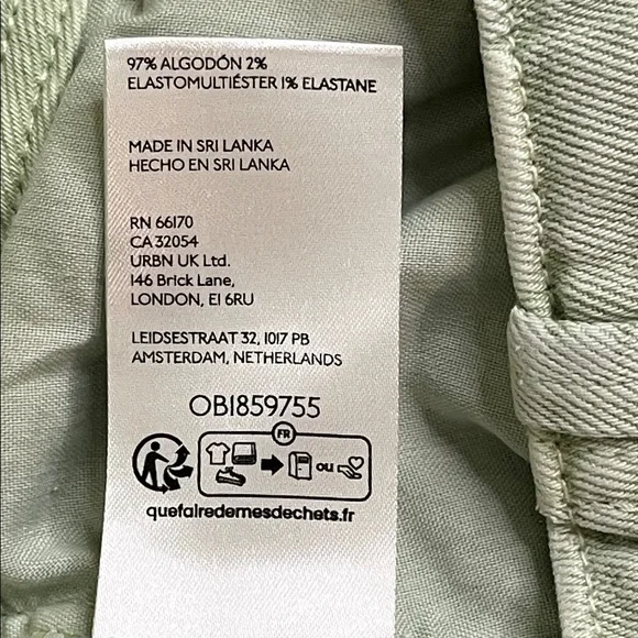 Anthropologie Pilcro Eventide High Rise Wide Leg Chino Trouser Pants, size 28 - Picture 7 of 16